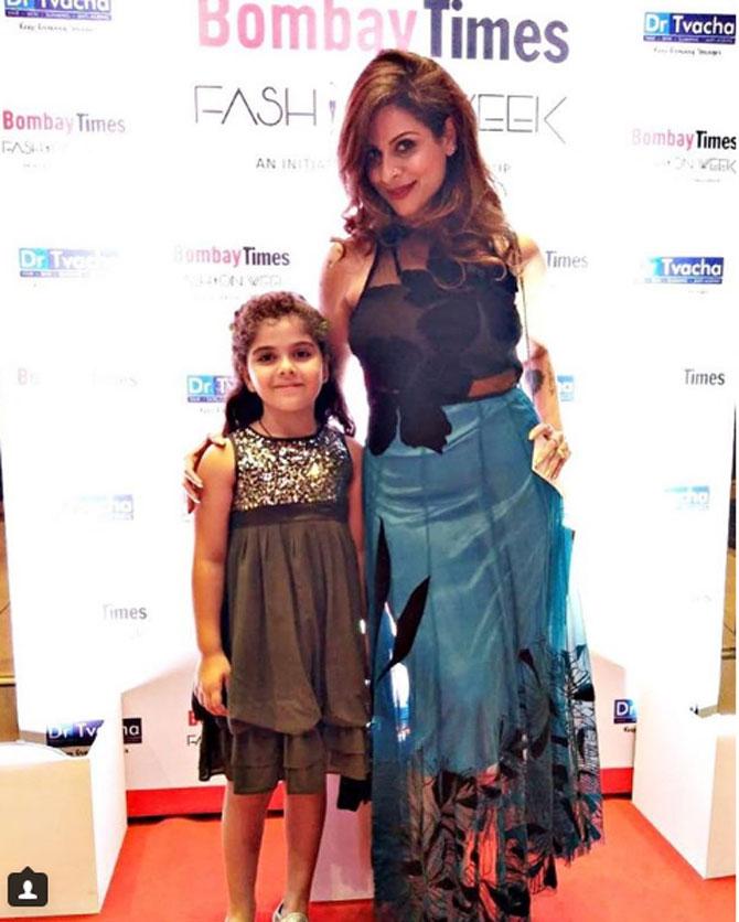 In television, Tanaaz Irani rose to fame with the show Zabaan Sambhalke (1993), where she played the role of Jenny. Pictured: That's Zara, Tanaaz's second daughter, who was born in 2011.