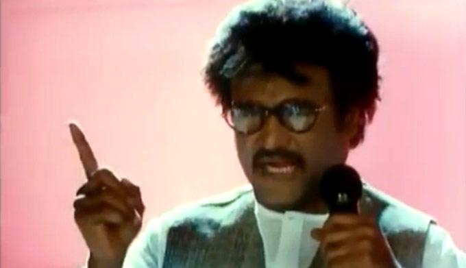 Rajinikanth was nine when he lost his mother. He was six when his father took retirement from work. And the entire family moved to the suburb of Hanumantha Nagar in Bangalore. In picture: Rajinikanth in 'Veera'