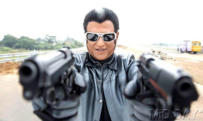 Rajinikanth is the youngest of four siblings - two elder brothers, namely Satyanarayana Rao and Nageshwara Rao and a sister Aswath Balubhai. In picture: Rajinikanth as evil Chitti