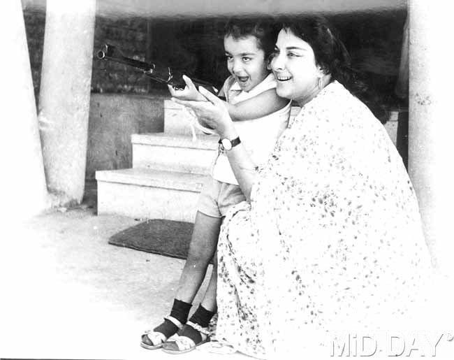 Nargis, born Fatima Rashid on June 1 1929, is regarded as one of the greatest actresses in the history of Hindi cinema. Pictured: Nargis with a very young Sanjay Dutt. (All photos/mid-day archives)
