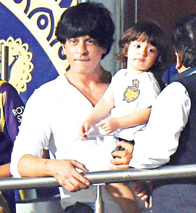AbRam Khan is often seen with his father during IPL matches. The little one made his official debut at the IPL matches at the age of 2.