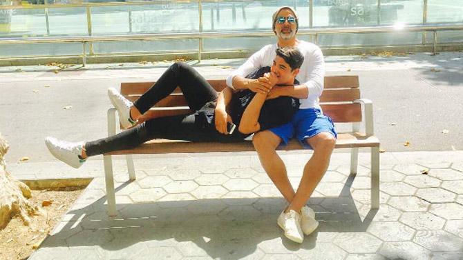 Akshay Kumar still credits frequent collaborator, filmmaker Priyadarshan, for trusting him with light-hearted movies. 'I also have to thank David Dhawan who gave me 'Me Aur Mrs Khiladi' and Rajkumar Santoshi for 'Khakee'. Things started changing since then,' admitted Akshay in a press conference. In picture: Akshay Kumar with son Aarav Bhatia. Twinkle Khanna gave birth to their first child - Aarav - on September 15, 2002