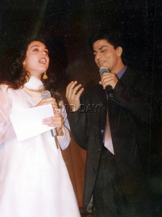 Shah Rukh Khan and Preity Zinta clicked while promoting 'Dil Se' (1998)