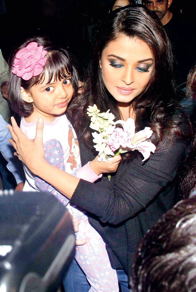 Aaradhya always tags along with mommy Aishwarya Rai Bachchan on her trips, usually at Cannes Film Festival.
