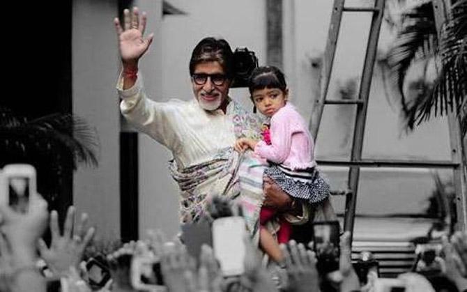 When Amitabh Bachchan brought along his granddaughter Aaradhya to meet his fans during one of the Sunday meet-and-greet sessions.