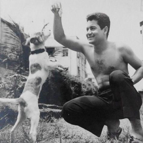 Salim Khan and Javed Akhtar were not only truly responsible for transforming and reinventing the Bollywood formula, but also pioneering the Bollywood blockbuster format. The duo collectively has given their career to masala films.
In picture: Salman Khan's father Salim Khan plays with a dog. Looks like Salman is a chip off the old block as far as his love for animals goes.