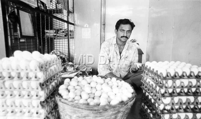 The iconic Crawford Market located in South Mumbai offers almost everything under one umbrella. From wholesale fruits, vegetables and poultry, to electronics, artificial jewellery, cutlery and crockery, apparel and footwear - the market is a one-stop shopping destination for all Mumbaikars. Built years ago in 1869, the market is the first in India to be lit up by electricity. In picture: A man selling eggs at Crawford market.