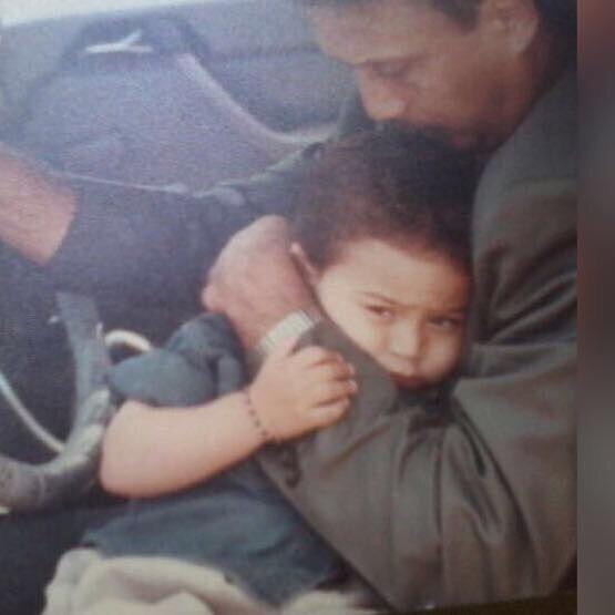Born on March 2, 1990, actor Jackie Shroff's son Tiger's birth name is Jai Hemant Shroff. He got nicknamed Tiger as he had a habit of biting people. Pictured: Little Tiger with father Jackie Shroff in an old photograph. Doesn't he look adorable? (All Pics/Official Instagram accounts of Tiger, Jackie and Krishna)