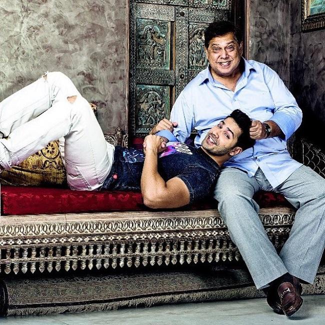 We take a look at some of his candid pictures with his family!
Varun Dhawan with his daddy dearest David Dhawan.