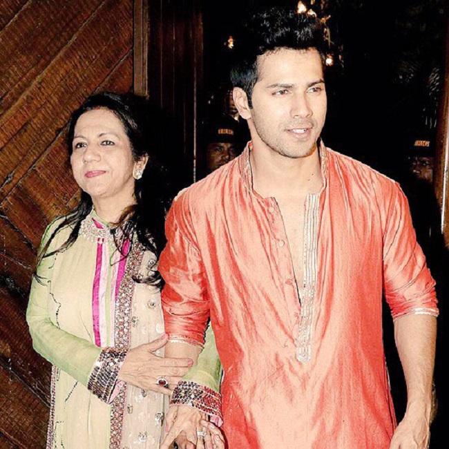 Varun Dhawan with his mother Karuna Chopra.