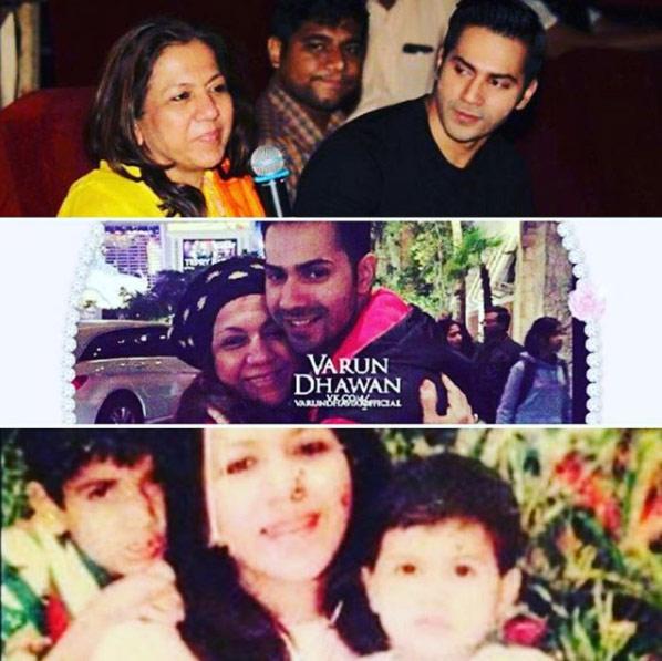 This collage was made by Varun Dhawan for mother Karuna on Mother's Day. Varun captioned it, 'Happy Mother's Day Ma. Thank you for being my guiding force for being my God for being my mother (sic)'