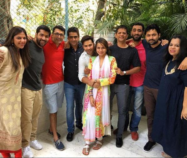 Varun Dhawan and brother Rohit Dhawan with other family members during a get-together. He posted this on Bhai Dooj two years ago. Varun captioned it, 'Family time. I'm not big on celebrations but I love to hang with my brothers and sisters. Happy Bhai dooj everybody. (sic).'