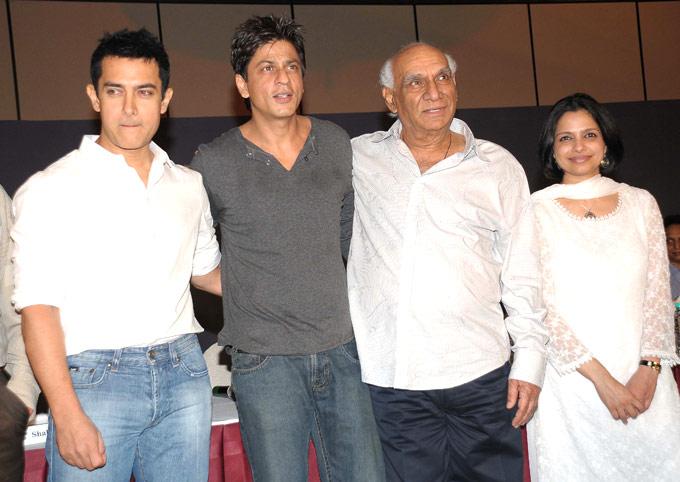 The filmmaker with the two reigning Khans of Bollywood - Aamir and Shah Rukh. 