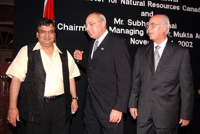 Subhash Ghai, Canadian politician Herb Dhaliwal with Yash Johar