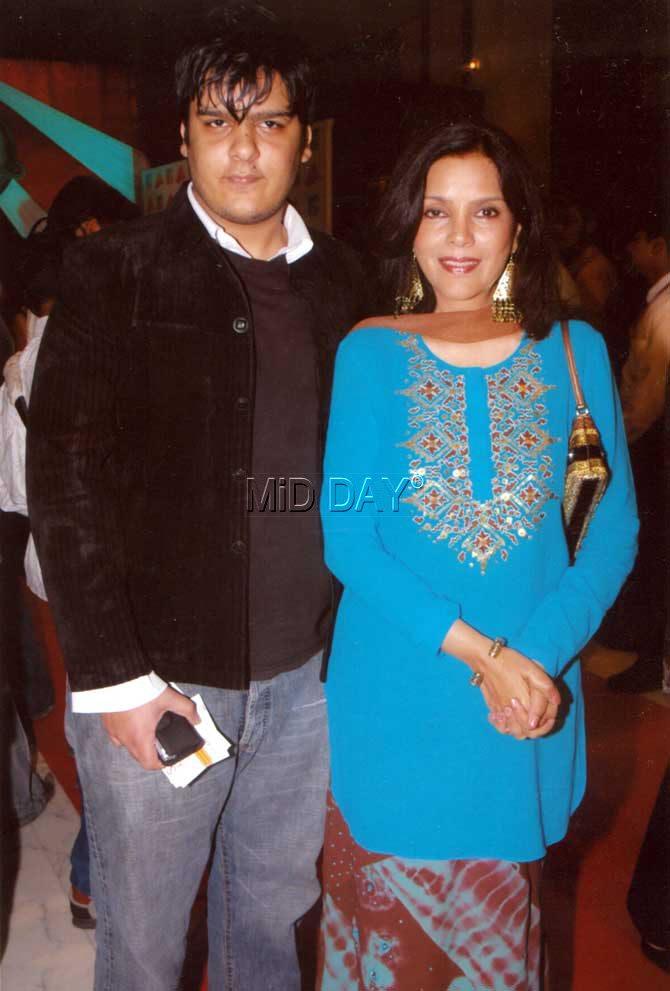 In picture: Zeenat Aman with her son at an event in Mumbai.