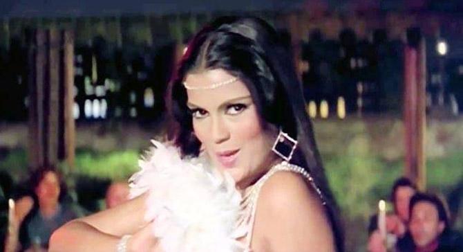 Zeenat Aman in a still from song 'Laila Main Laila' from Qurbani (1980). The song was recreated in Shah Rukh Khan's Raees (2017), featuring Sunny Leone.