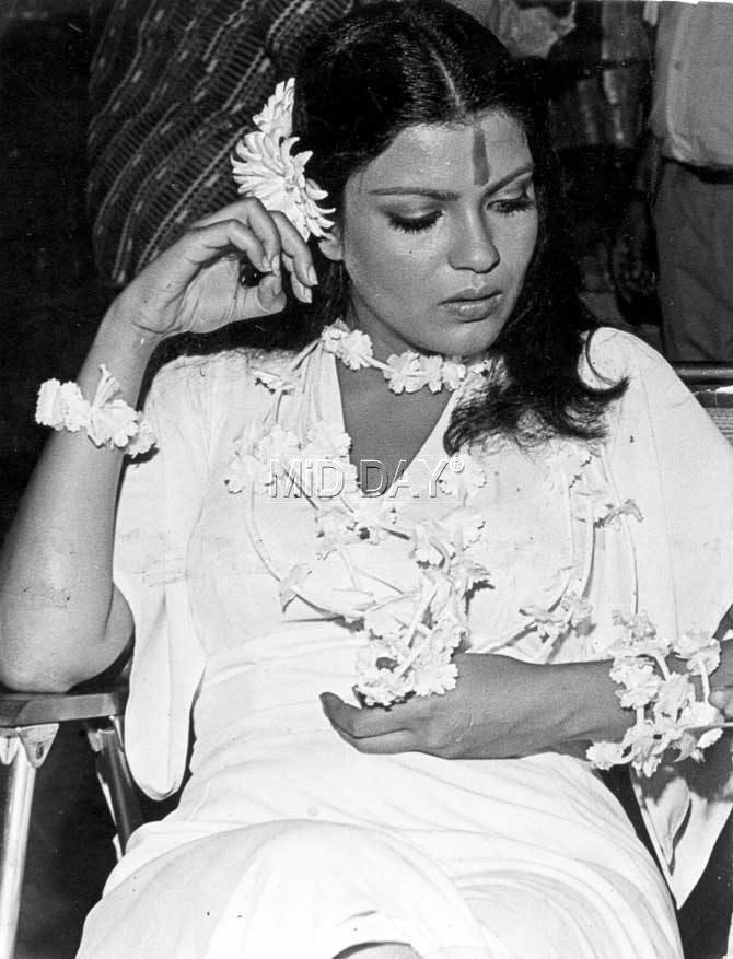 In picture: A candid picture of Zeenat Aman, resting after her shoot.