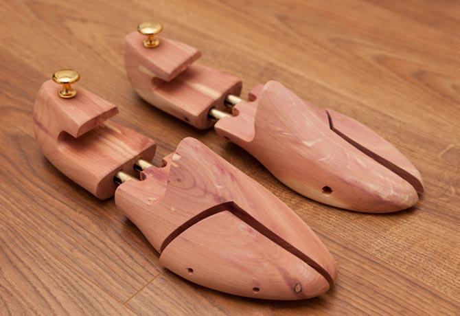 For your formal shoes, maintain the crisp look and shape with the help of shoe trees. Invest in good quality shoe trees to keep the shape of your formal footwear intact. A good quality shoe tree is made from solid wood, usually cedar, which helps control odour and also absorb moisture. You can also use newspaper if you donu2019t have shoe trees. Paper also absorbs the moisture and maintains the shape of the shoes. For your formal shoes, maintain the crisp look and shape with the help of shoe trees. Invest in good quality shoe trees to keep the shape of your formal footwear intact. A good quality shoe tree is made from solid wood, usually cedar, which helps control odour and also absorb moisture. You can also use newspaper if you donu2019t have shoe trees. Paper also absorbs the moisture and maintains the shape of the shoes.