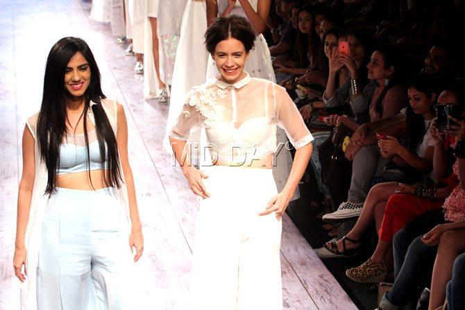 Kalki Koechlin walked the ramp for Nishka Lulla