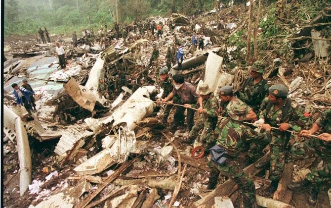 Garuda Indonesia Flight 152 crash, 1997: Garuda Indonesia Flight 152, a domestic Indonesian passenger flight from Jakarta to Medan, crashed into mountainous woodlands 30 miles (48 km) from Medan due to low visibility caused by 1997 Southeast Asian haze. The crash killed all 234 passengers and crew members on board. Flight 152 remains the deadliest single-plane crash in Indonesia