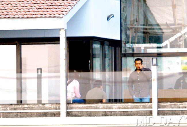 #03 March 24, 2013  SHADES OF THE PRISON HOUSE: Begin to close in on Sanjay Dutt. Salman Khan visits Sanjay Dutt at his Bandra home after news that Dutt was convicted in the 1993 Mumbai blasts case last year. Pic/RANE ASHISH