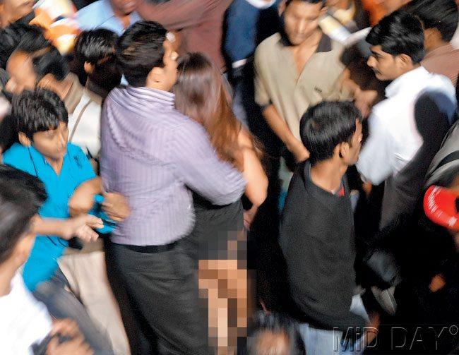 #28 December 31, 2006  SHAME: A woman was molested at a crowded New Year celebration in Mumbai. Pic/SHADAB KHAN