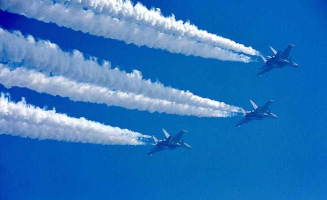 Indian Air Force's fighter planes during the 67th Republic Day parade at Rajpath in New Delhi on Tuesday. PTI Photo