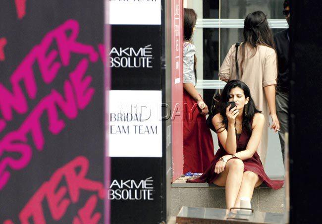 The camera captures behind the scenes activity. Pic/Rane Ashish