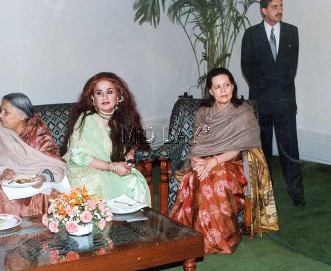 Sonia Gandhi with Shahnaz Hussain