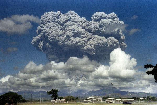 A giant volcanic mushroom cloud exploded some 20 kilometers high from Mount Pinatubo in Philippines, on June 12, 1991 followed by another more powerful explosion. The eruption of Mount Pinatubo on June 15, 1991 was the second largest volcanic eruption of the twentieth century.