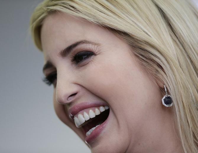 First Daughter and Advisor to the US President Ivanka Trump looks on during a visit of the Siemens Technik Akademie after she participated in the W20 Summit in Berlin on April 25, 2017