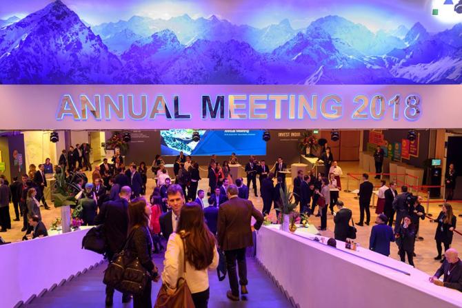 Guests gather prior to the Crystal Award ceremony ahead of the World Economic Forum (WEF) 2018. Pic/AFP Guests gather prior to the Crystal Award ceremony ahead of the World Economic Forum (WEF) 2018. Pic/AFP