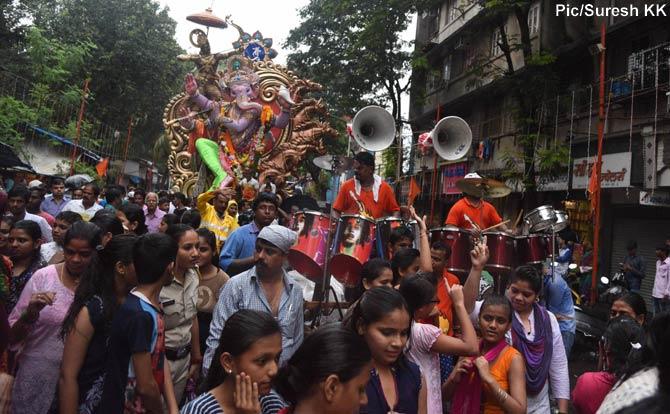 At the end of the festival, which is termed as Ganpati Visarjan, the idols are immersed in a large body of water such as the sea, river or a lake. The clay idols disintegrate over time in the water