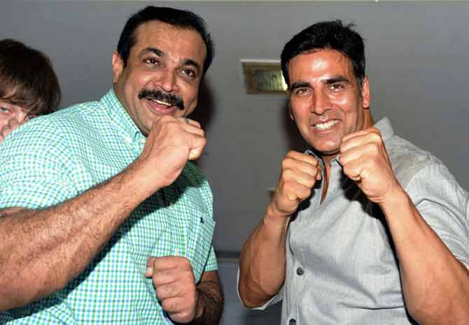 In 2012, Himanshu Roy was among the officers handpicked by then Home Minister R.R. Patil to oversee the shifting from Mumbai to Pune of Pakistani terrorist Ajmal Kasab, found guilty in the Mumbai terror attack. Again that year, he cracked the sensational killing of missing Bollywood starlet Laila Khan, who was murdered with five family members at an isolated countryhouse (farmhouse) in Nashik In Picture: Himanshu Roy with Akshay Kumar at an event in Mumbai