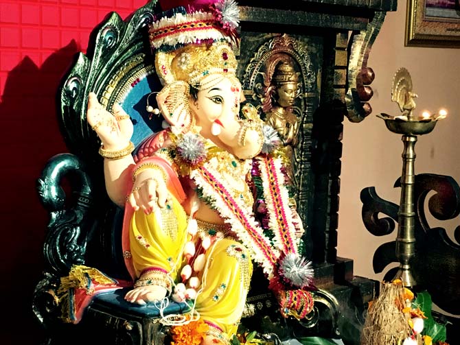 Ganpati at Mrunal Keni's home in Shimpoli Village, Borivali West