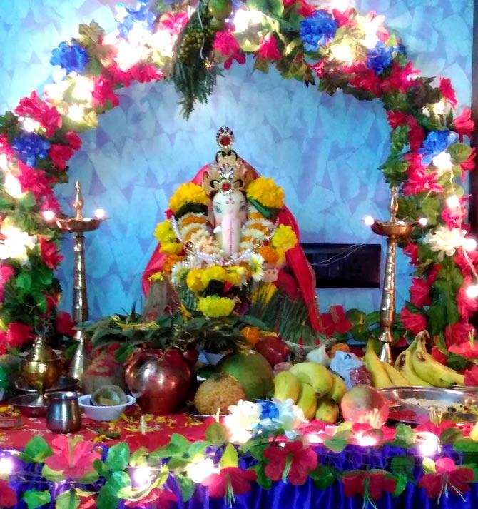 Ganpati at Pradeep Yadav's home in Bandra West 