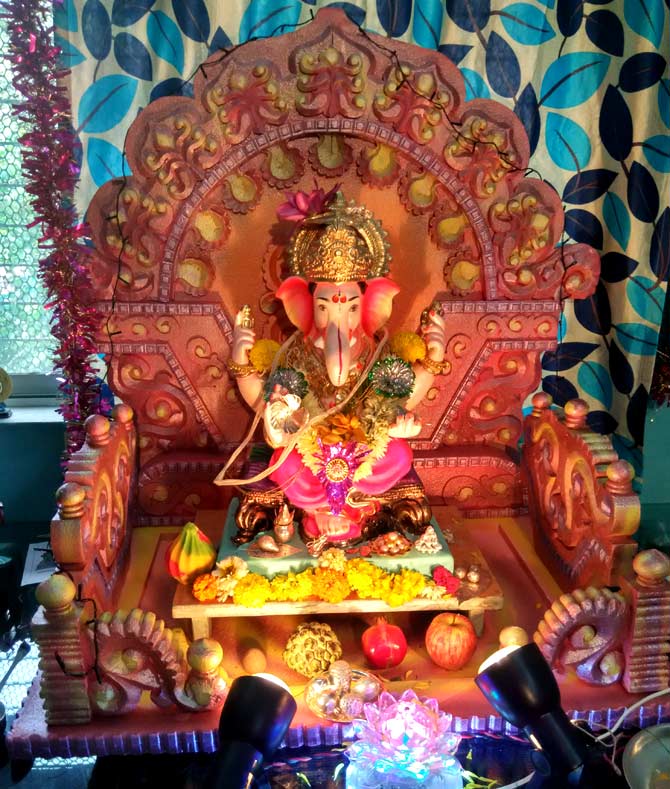 Ganpati at Suhasini Vaidya's home in Jogeshwari East