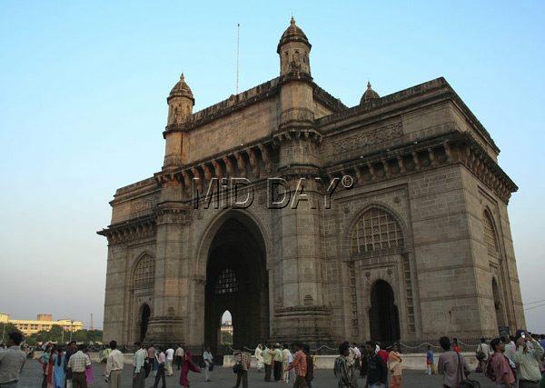 The Gateway of India at Apollo Bunder: The departure of the British took place in 1948 under the arches of the Gateway and the First Battalion of the Somerset Light Infantry was the last British contingent that formally departed India