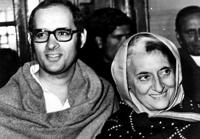 Even while Sanjay Gandhi was keen on building a career as an airline pilot apart from being a politician, Sanjay remained extremely attached to his mother, Indira Gandhi. In pic: Sanjay with his mother just before death in a plane crash in Delhi.