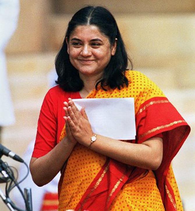 Maneka Gandhi's highest educational achievement has been the Indian School Certificate, a certification equivalent to the 12th Standard exams. This did not stop Maneka Gandhi from becoming one of the most respected leaders of the Bharatiya Janata Party, as well as and animal rights activist and environmentalist. Pic/AFP