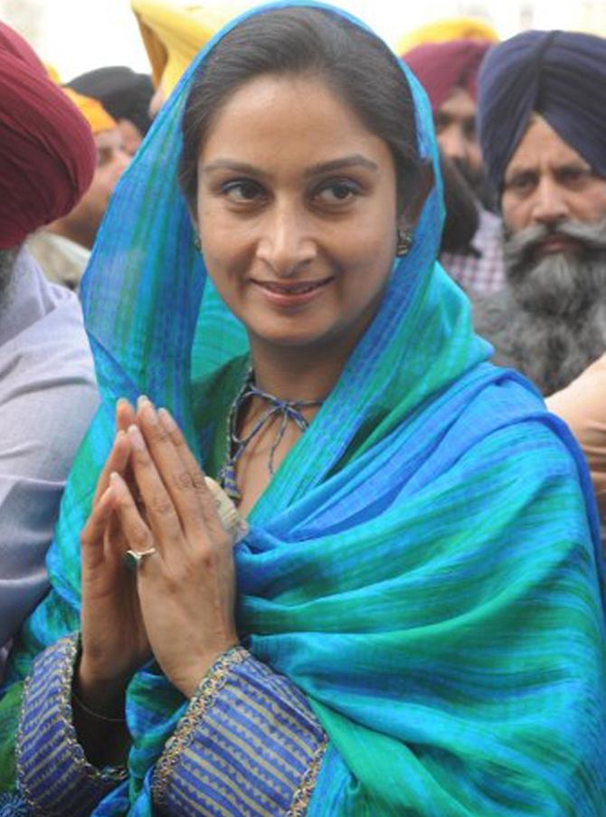 Harsimrat Kaur Badal is the Union Cabinet Minister of Food Processing in the Government of India and member of parliament from Bathinda. Harsimrat Kaur Badal completed her schooling from New Delhi's Loreto convent school. She later pursued a diploma course in textile design. Pic/AFP