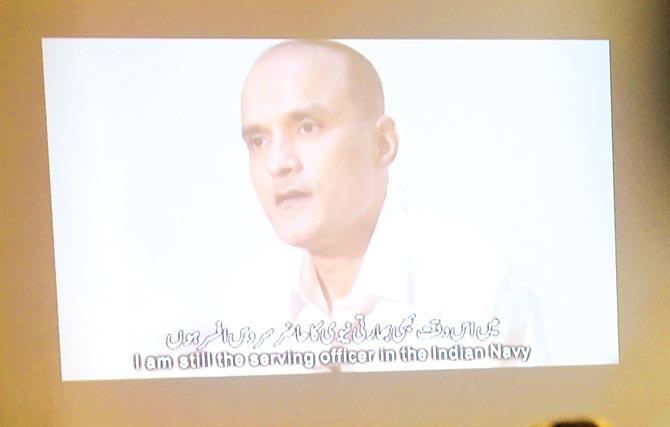 Pakistan's Inter-Services Public Relations (ISPR) aired a video of Kulbhushan Jadhav in which he confessed to involvement in terror activities in Balochistan and Karachi. 'I am still a serving officer in the Indian Navy and will be due for retirement in 2022 as a commissioned officer in the Indian Navy,' he said in the video. However, India had rejected the video terming it 'fabricated' - Text from PTI