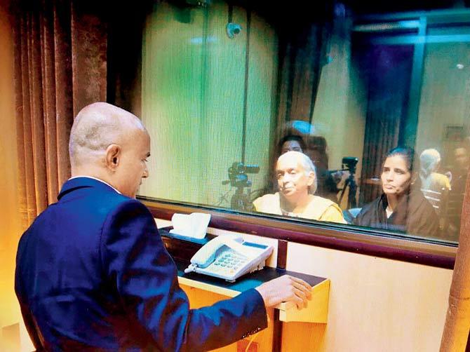 In December 2017, Kulbhushan Jadhav met his wife and mother - but separated by a glass screen - in a carefully choreographed event that unfolded in tweets, photos and TV footage. The 40-minute meeting, which took place after many representations, was at the heavily guarded Foreign Affairs Ministry building, and came after the International Court of Justice asked Pakistan in May 2017 to stay his execution - Text from PTI