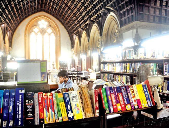 #21 Mumbai University Library Mumbai boasts of many libraries with gigantic collections such as the Asiatic Library or the David Sassoon Library. But Mumbai University's library next to Cross Maidan holds a special place in the hearts of Mumbai bibliophiles. This library boasts of over 4.5 lakh books and manuscripts, including some rare ones printed in Arabic, Urdu and Persian. But the library's cathedral-like reading room is the aspect that sets this library apart from other libraries in the city. Right from the grandiose ceilings to the stained glass windows, the reading room is a work of art. Built in 1864, underneath the Rajabai clocktower, the library was thrown open to the public in 1880. The library has books on almost every subject, be it maths, science or law. Moreover, you don't have to be a member to use the books here. Just buy a daily pass for Rs 20 or a three-day pass for Rs 50. - Amit Kamath