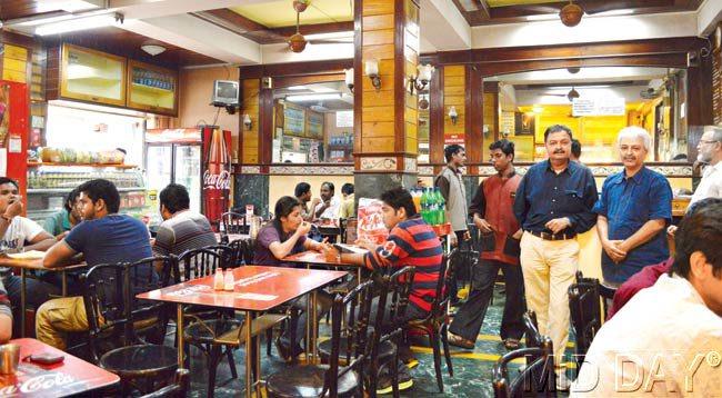#33 Cafe Gulshan, Maska at the maidan  Started over 70 years ago, Cafe Gulshanu2019s association with sport goes as back as long as the nearby Matunga Gymkhana. It has retained its old-world charm, and still serves items like Bun Maska and Brun Maska, Iranian tea, Kheema Pav and Dal Fry Pav that attracted the likes of Farokh Engineer, Ravi Shastri and Dilip Vengsarkar. Located near Ruia College and Podar Colleges, and the Welingakar Institute, Gulshan has also been a popular hangout for collegians and has seen many love stories turn into reality. Despite renovations in 2002, the cafe hasnu2019t given up its Irani cafe interiors and vibe including 75-year-old round dining tables with mica top and black wooden chairs, and fans that have survived the test of time.  At: Balkrishna Niwas, beside Podar College, L N Road, Matunga (E). Call: 24143449  u2014 Hassan M Kamal