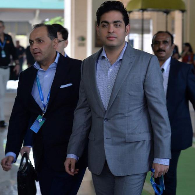 Akash serves on the board of Reliance Jio, the group's fast growing telecom venture. Pic/AFP