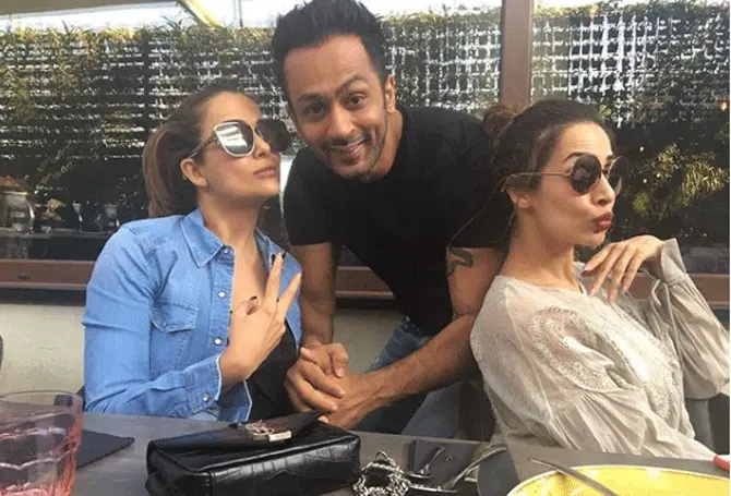 Malaika Arora can be seen here enjoying her post-workout relaxation time
