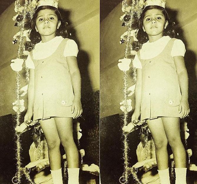 Nisha Jamvwal designs residences, beach Houses, restaurants, offices. She refurbishes, remodels and does soft makeovers of homes In picture: A rare photo of Nisha Jamvwal during her childhood days