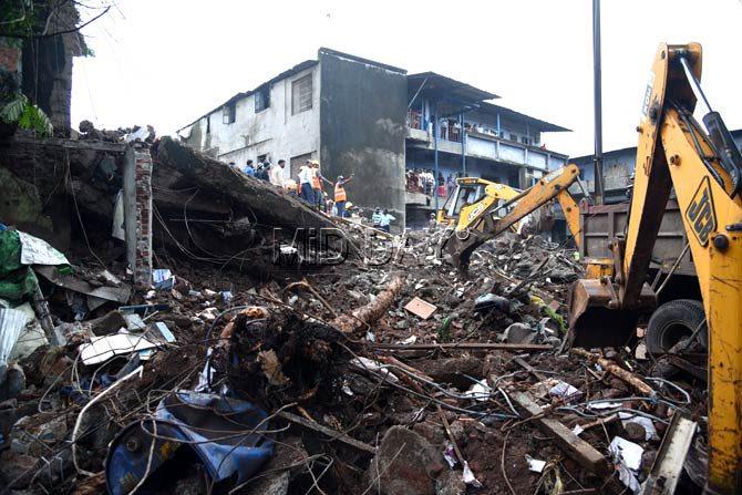 The two-storey dilapidated building collapsed in the early hours of Sunday, killing eight persons from two families