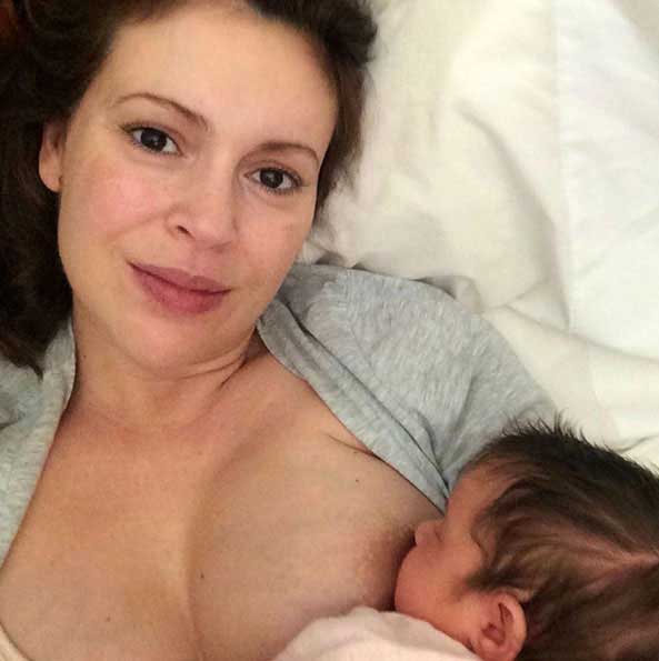 Alyssa Milano: Not only this picture but Alyssa Milano has shared more than three pictures to show her support for the cause. Studies also reveal the women who have breastfed are at a lower risk of developing cervical cancer compared to those who have never breastfed in their lifetime. 
